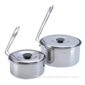 Two Pieces Of Outdoor stainless Steel Cookware